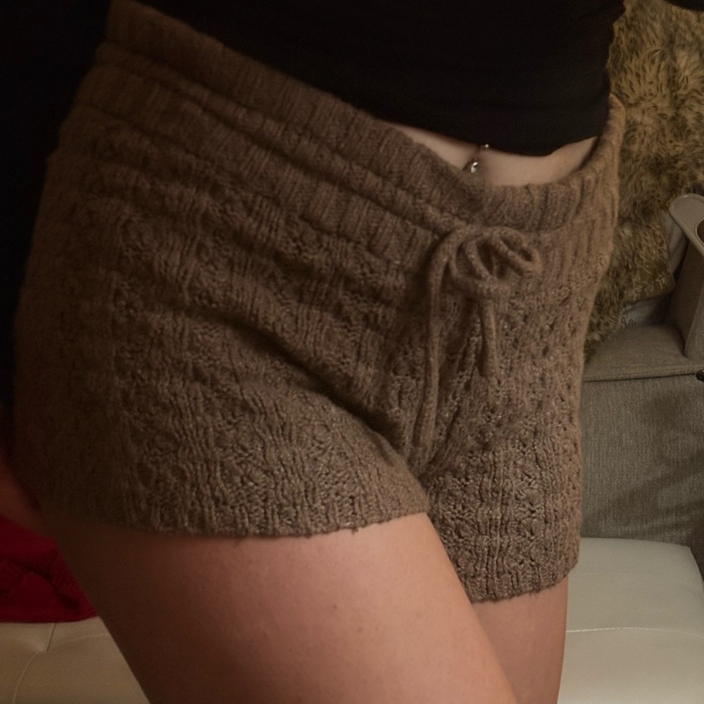 Love Tree Brown Knit Shorts